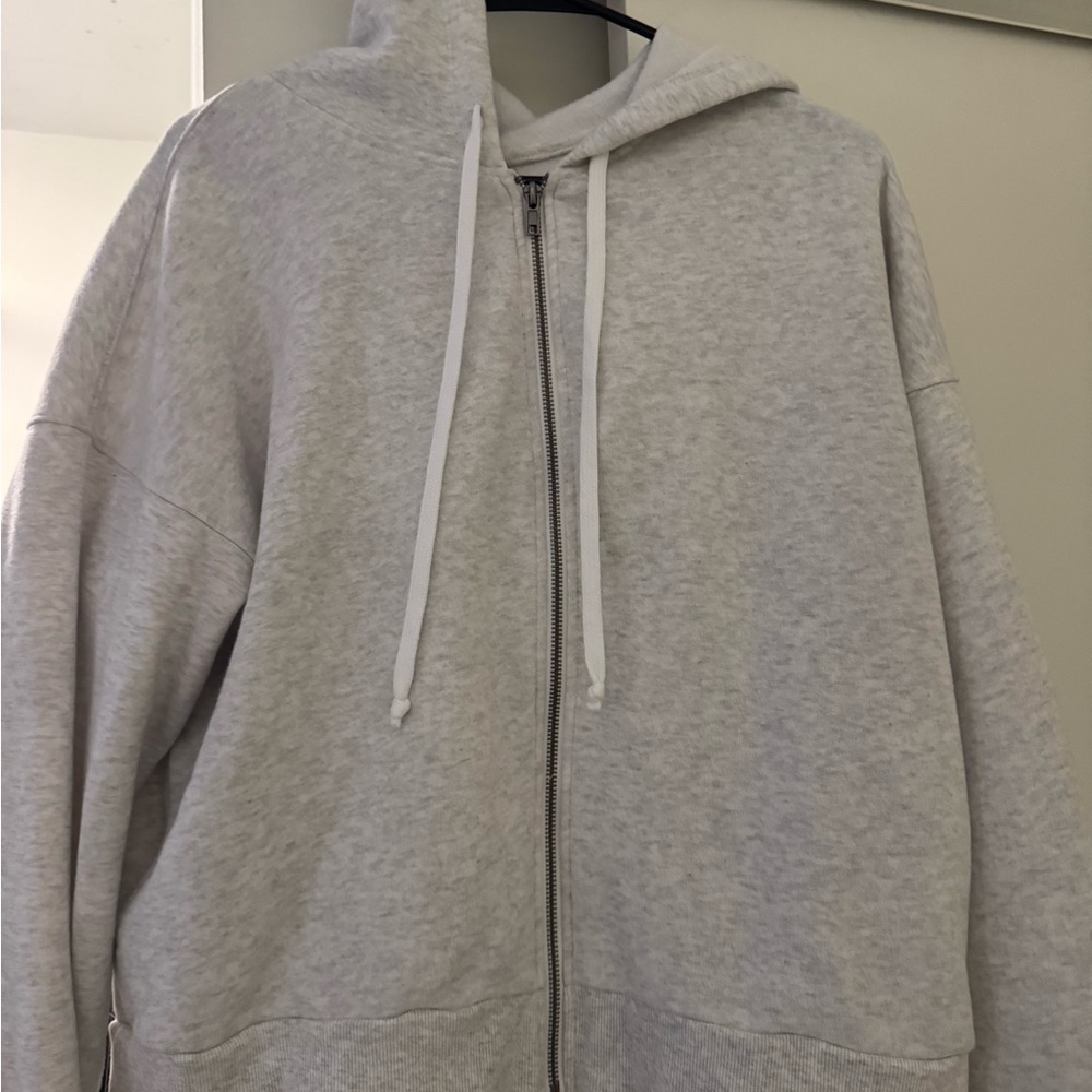Wild fable- target Light Gray Zip-Up Hoodie with Drawstring